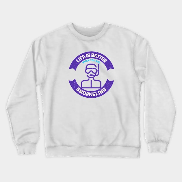 Snorkeling Crewneck Sweatshirt by Mountain Morning Graphics